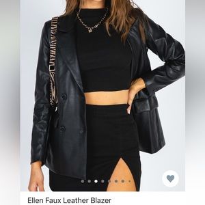 Princess Polly faux leather jacket blazer